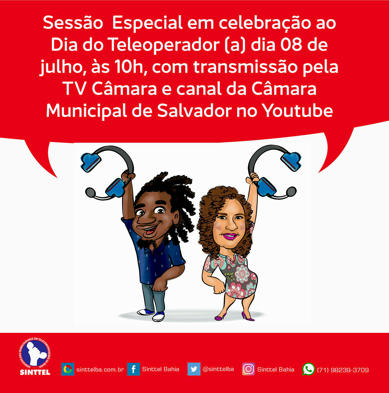 Sessão especial na Câmara celebrará Dia do Teleoperador (a) com transmissão ao vivo